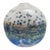 Donald Carlson Pacific Nw Blue Green Studio Art Glass Spherical Vase For Sale