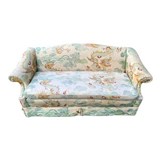 2000s Camelback Sofa in "Puff" by Carleton Varney For Sale