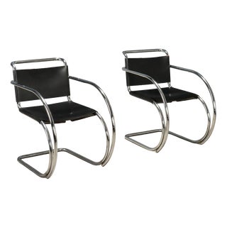 Vintage MR 20 Armchair by Mies Van Der Rohe, 1970s For Sale