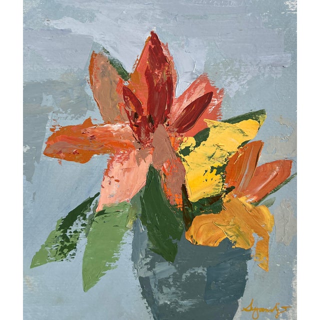 Impressionist Impasto Floral Painting by California Artist For Sale - Image 3 of 12
