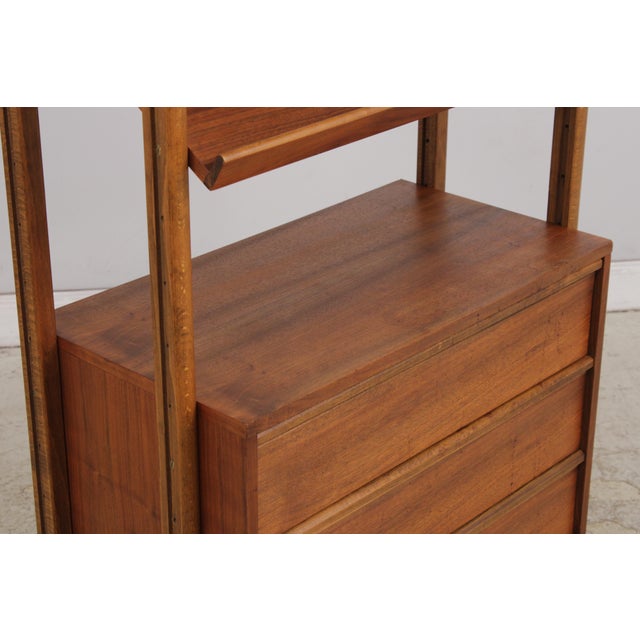 Mid Century Modern Walnut Bookcase Etagere Unit For Sale - Image 12 of 15
