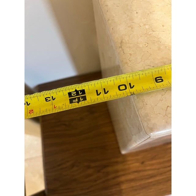 Postmodern Travertine Display Pedestal or Column Stand For Sale - Image 4 of 12