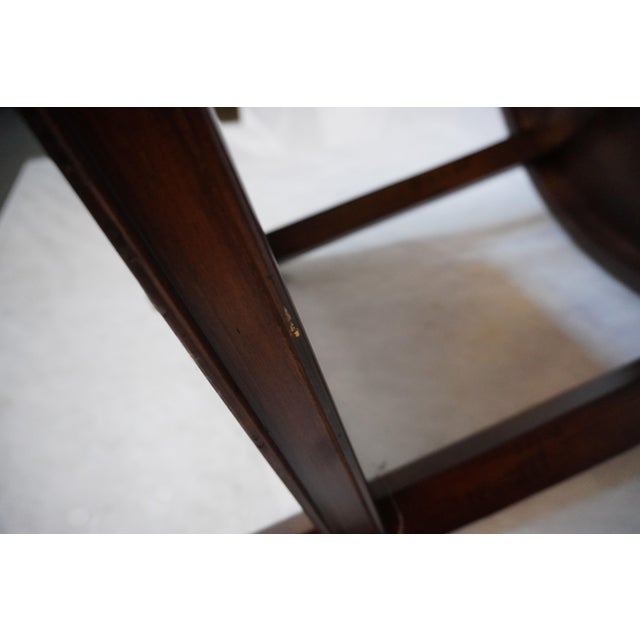 Traditional Round Wood Side Table With Lower Shelf For Sale - Image 11 of 16