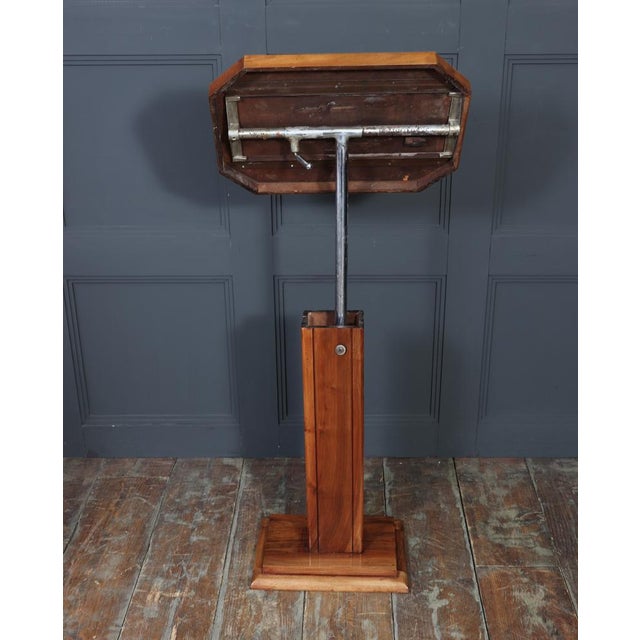 1920s Art Deco Adjustable Music Stand with Sliding Top, 1925 For Sale - Image 5 of 14
