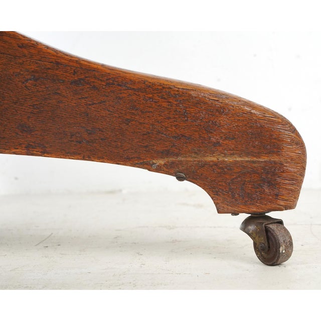 Early 20th Century Quarter Sawn Oak Swivel Office Chair For Sale In New York - Image 6 of 11