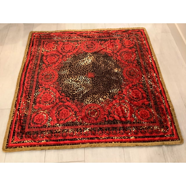 Versace Fabric Velvet Throw For Sale - Image 13 of 13