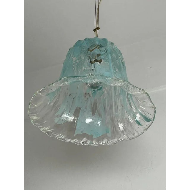 Aqua La Murrina Murano Glass Pendant, 1970s For Sale - Image 8 of 13