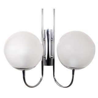 Wall Lamps with Glass Shades, 1970s, Set of 2 For Sale