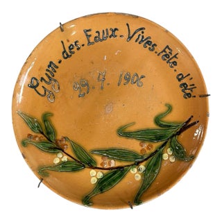 Antique Ceramic Wall Plate For Sale