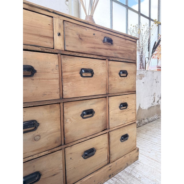 Pine Workshop Cabinet with Drawers, 1950s For Sale - Image 18 of 18