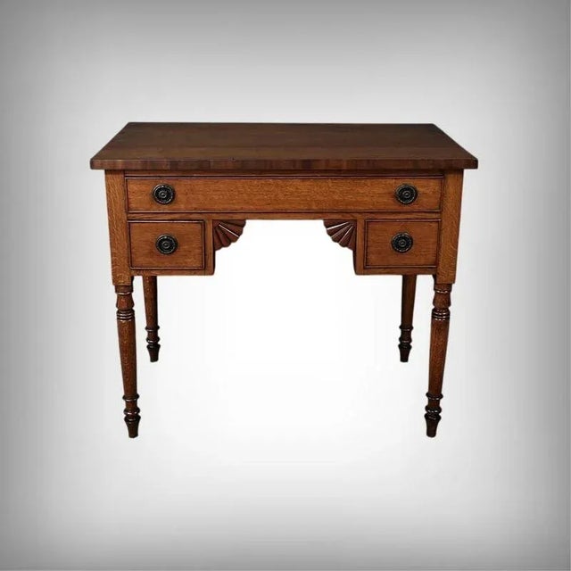 Small English Victorian Desk in Oak For Sale - Image 18 of 18