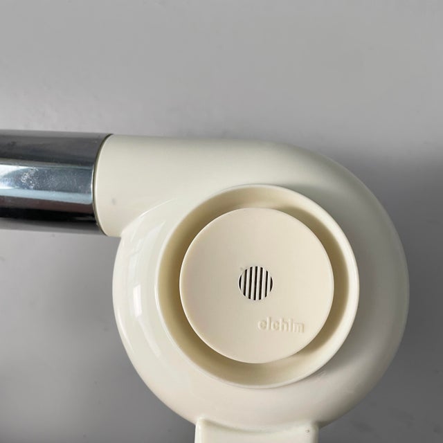Italian Modern White Plastic and Metal Hair Dryer by Elchim, 1970s For Sale - Image 10 of 16