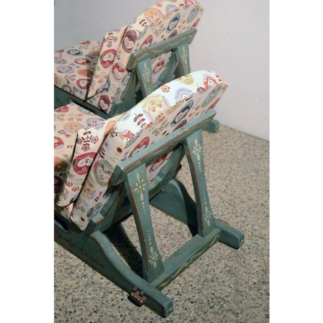 Set of Tyrolean Sledding Chairs, 1950s For Sale - Image 4 of 11