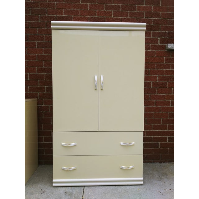 Vintage 1980s 1990s Italian Formica Dresser Mirror Armoire A