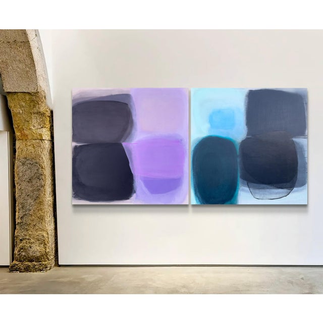 Contemporary Lovefool (Wallflower Series) Lavender Colorfield Abstract Painting For Sale - Image 3 of 11