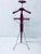 Postmodern, organic red lacquer and chrome accent Coat Rack or Butler Valet designed by Italian architectural team...