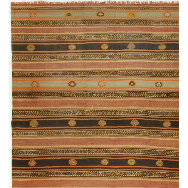 Vintage Turkish Handwoven Kilim, 6'3 X 11'7 For Sale In New York - Image 6 of 8