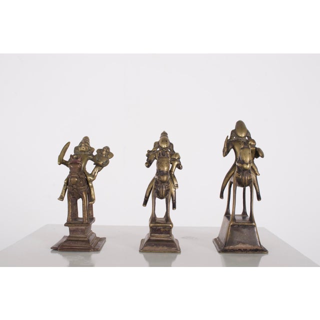 18th Century Bronze Statues of Knights, West India, Set of 3 For Sale - Image 3 of 7
