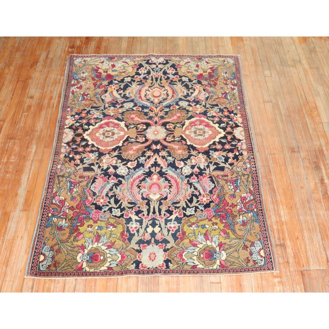 Antique Persian Isfahan Rug - 4'9" x 6'9" For Sale In New York - Image 6 of 12