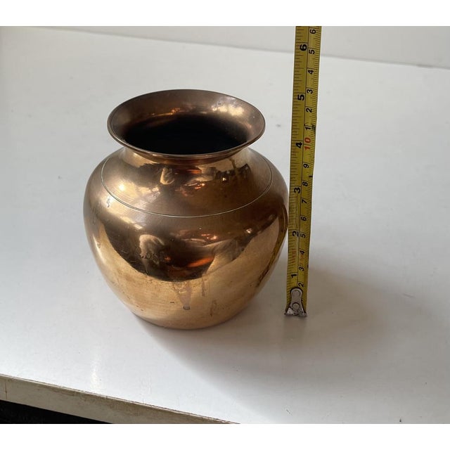 1930s Scandinavian Art Deco Vase in Bronze, 1930s For Sale - Image 5 of 8