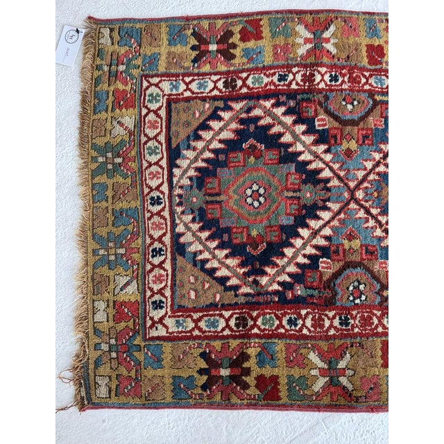 1920s Northwest Persian Runner Exotic Camel Border Rug 3 x 10.2 For Sale - Image 10 of 13