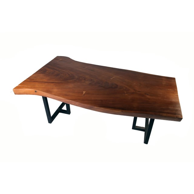 2010s Organic Modern Living Edge Dining Table For Sale - Image 5 of 7
