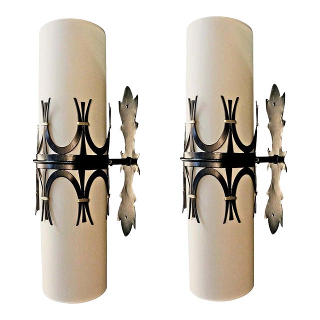 Pair of Vintage Neo-Baroque Era Wall Sconces For Sale
