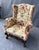 English Early 1800s Wingback Arm Chair With Floral Motif For Sale - Image 3 of 12