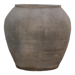 Large Vintage Timeworn Clay Vase