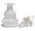 Murano White Zanfirico Ribbons Flower Top Stopper Italian Art Glass Vintage Decorative Vanity Bottle For Sale In Orlando - Image 6 of 8