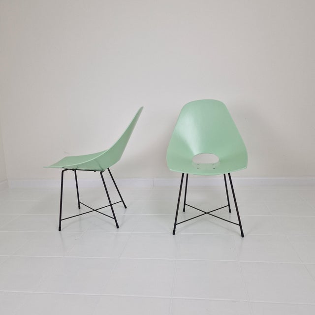 Set of Mid-Century Dining Chairs by Augusto Bozzi for Saporiti, Italy 1950s For Sale - Image 6 of 18