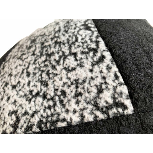 Black and White Color Block Wool Pillow Covers - A Pair For Sale In Sacramento - Image 6 of 7