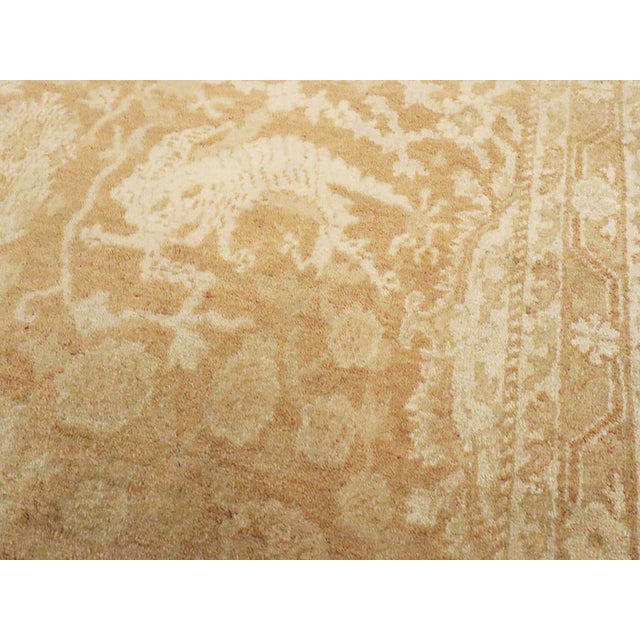 Rustic Galerie Shabab Collection Early 20th Century Indian Agra Accent Rug For Sale - Image 3 of 6