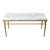 Modern Early 20th Century French Brass and Marble Coffee Table For Sale - Image 3 of 11