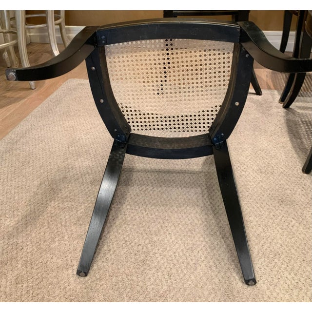 Wood Vintage Cane Seat Side Chairs- Set of 6 For Sale - Image 7 of 13
