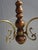 Wood, Bronze and Glass Three-Light Chandelier, 1980s For Sale - Image 9 of 13