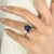8.55 Carat Blue Sapphire Diamond Three-Stone Engagement Ring in 18k White Gold featuring natural blue sapphire of 8.55...