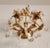 Hollywood Regency Hand-Forged Gold Leaf Gilded Floral 2-Light Wall Lamp with Crystals, 1950s For Sale - Image 6 of 18