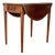 Early 18th Century Federal Mahogany Pembroke Drop Leaf Table With Satinwood Inlaid Legs and Brass Pull For Sale