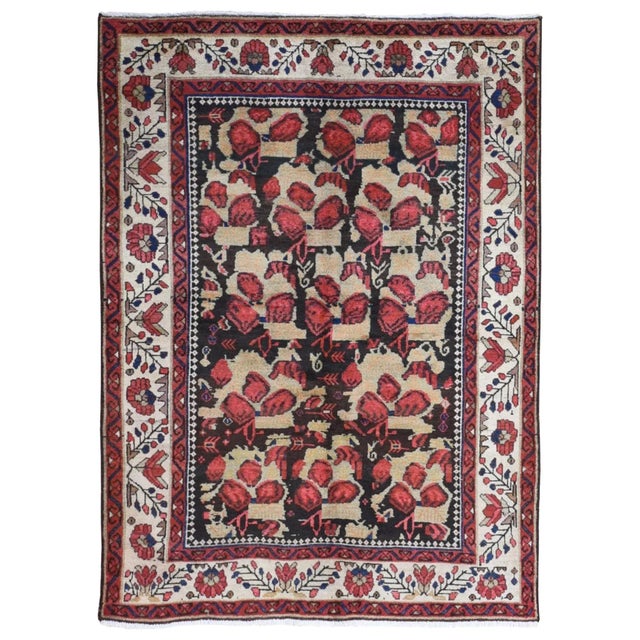Beige Vintage Persian Karabakh Rural Village Beige Wool Hand Knotted Rug For Sale - Image 8 of 8