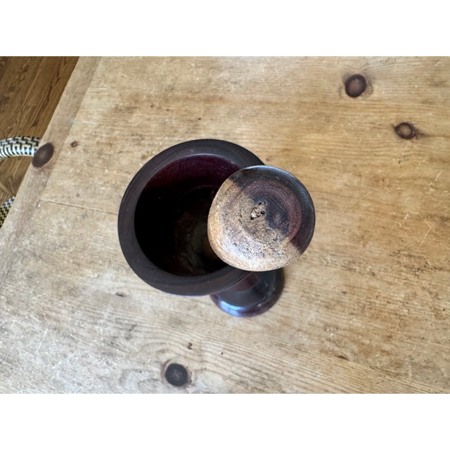 Antique Lignum Vitae Mortar and Pestle For Sale In Philadelphia - Image 6 of 11
