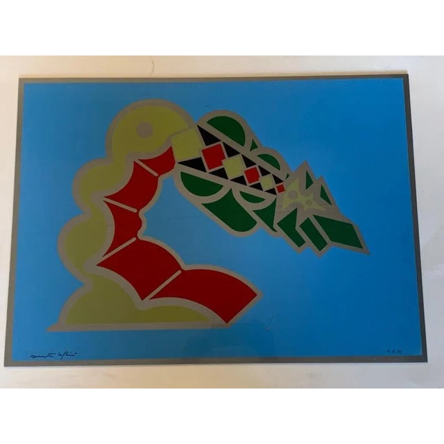 Plastic Renato Volpini, Dreamlike Element, Silkscreen on Plastic, 1970s For Sale - Image 7 of 11
