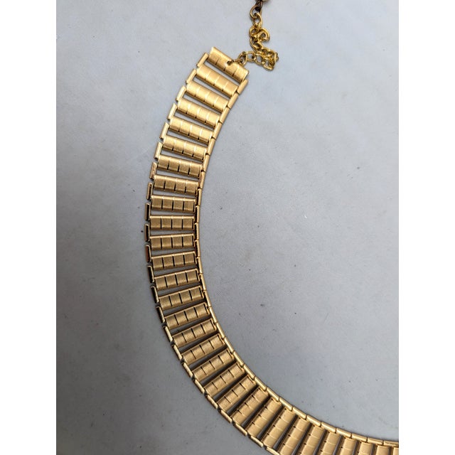 Vintage 1970s Signed Napier Goldtone Collar Necklace For Sale - Image 10 of 10