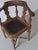 Antique Carved Corner Chair with Leather Seat For Sale - Image 4 of 10