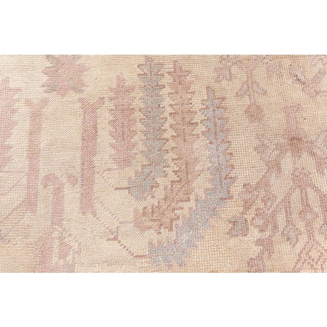 Turkish Antique Turkish Oushak Rug For Sale - Image 3 of 10
