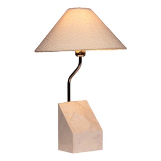 Marble and Steel Table Lamp from Bergboms Scanlicht, 1970s For Sale