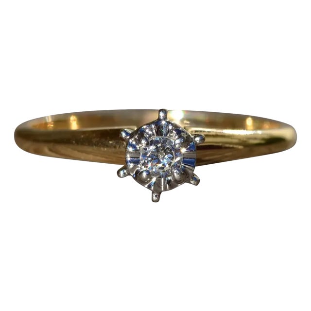 The Galewood: Ladies 14K Solitaire Engagement Ring For Sale
