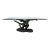 Vintage Léela Art Sculptural Bronze Ballet Dancers Dining Table Base With Beveled Glass Top For Sale