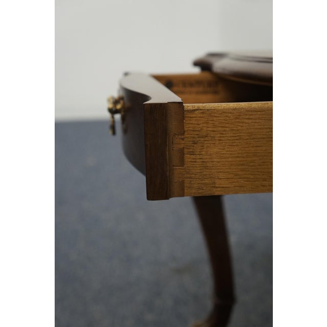 Wood Century Furniture Banded Bookmatched Mahogany Traditional Style 22" Accent End Table For Sale - Image 7 of 12