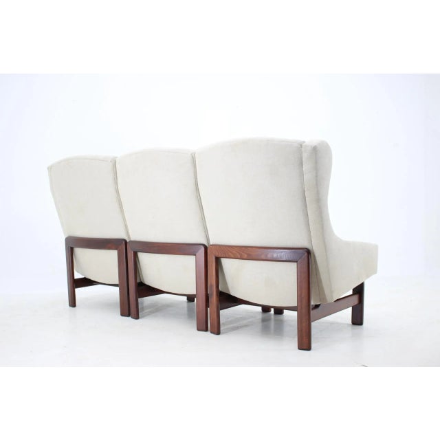 - Newly reupholstered - The beech wooden frames has been refurbished - Height of seat 36cm. This piece is attributed to...